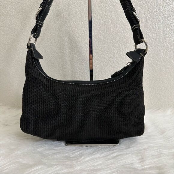 The Sak Woven Crochet Knit Black Shoulder Bag - Picture 11 of 13